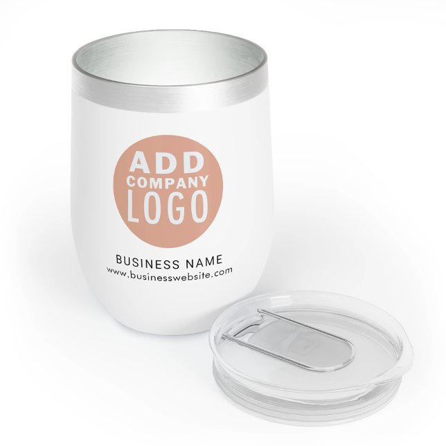 Custom Modern Business Logo Company Employees (Custom Modern Business Logo Company Employees Thermal Wine Tumbler)