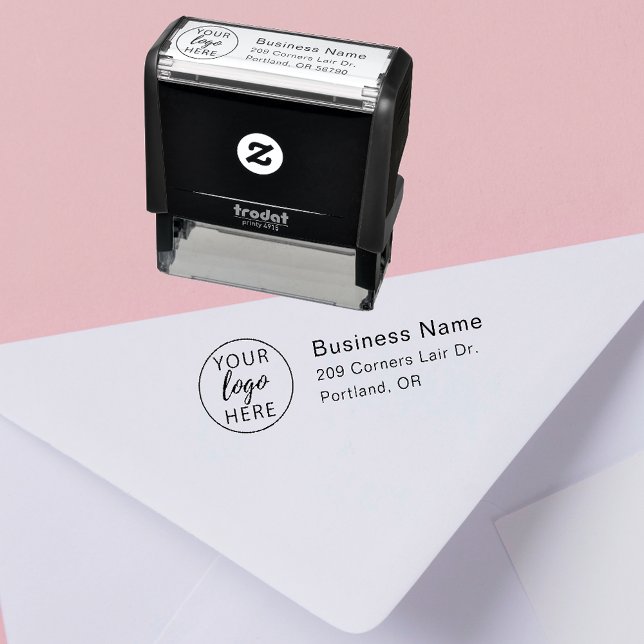 Custom Modern Business Logo Employees Self-inking Stamp (Custom Modern Business Logo Employees self-inking stamp)