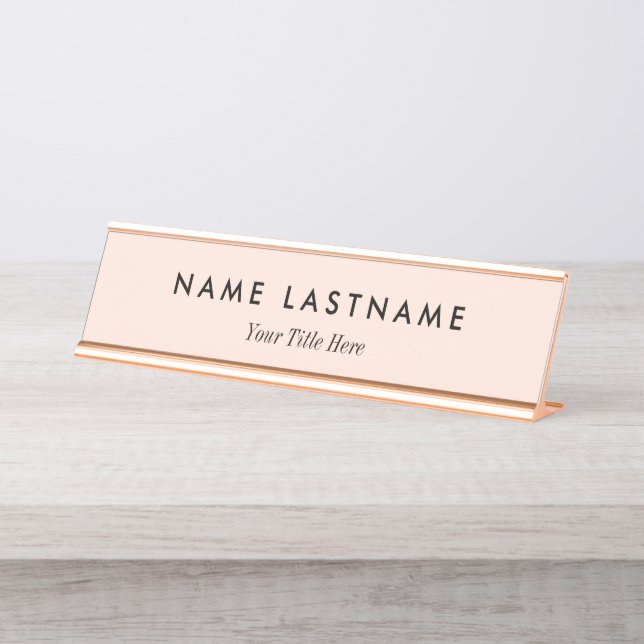 Custom Modern Business Promotional Desk Name Plate (Front)