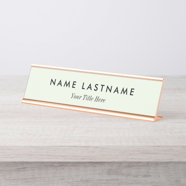 Custom Modern Business Promotional Desk Name Plate (Front)