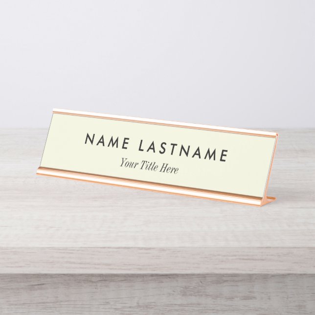 Custom Modern Business Promotional Desk Name Plate (Front)