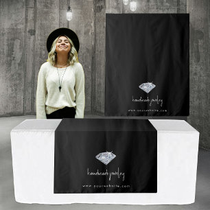 Custom Modern Business Table Runner Banner Jewelle Tapestry