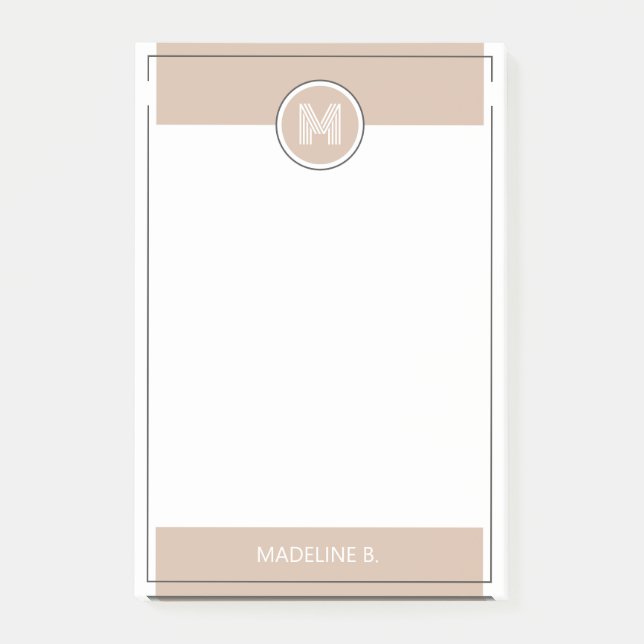 Custom Modern Chic Minimalist Typography Script Post-it Notes (Front)