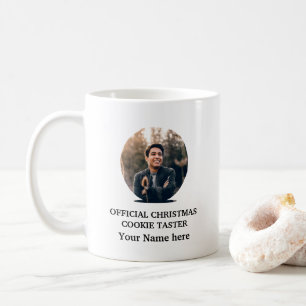 Custom modern Christmas cookie photo template Coffee Mug