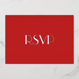 Custom Modern Christmas Red Holiday Party RSVP