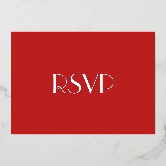 Custom Modern Christmas Red Holiday Party RSVP (Front)