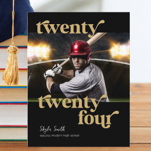 Custom Modern Class of 2024 Photo Graduation Postcard