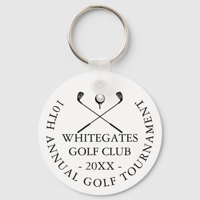 Custom Modern Classic Golf Club Tournament  Key Ring (Front)
