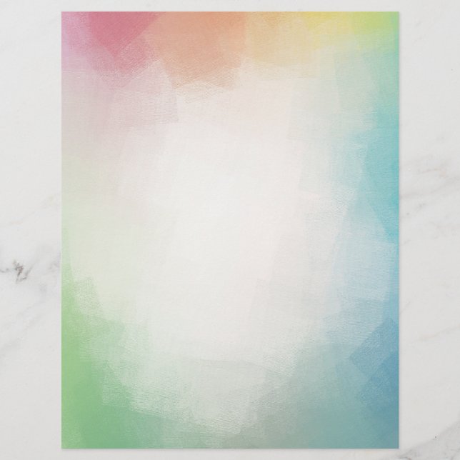 Custom Modern Colourful Abstract Art Blank Templat Custom Letterhead (Front)