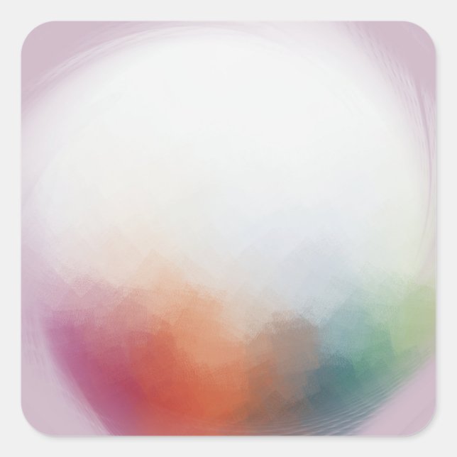 Custom Modern Colourful Abstract Art Blank Templat Square Sticker (Front)