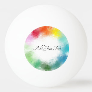 Custom Modern Colourful Handwritten Template Ping Pong Ball