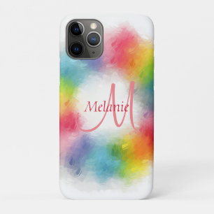 Custom Modern Colourful Monogram Template iPhone 11 Pro Case