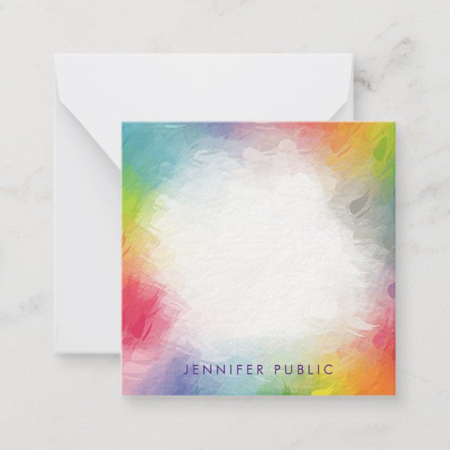 Custom Modern Colourful Script Monogram Template (Front)