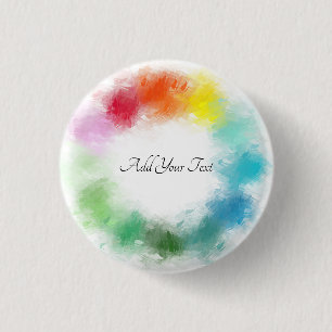 Custom Modern Colourful Template Hand Script Trend 3 Cm Round Badge