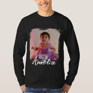 Custom, Modern Cool Photo Birthday T-Shirt