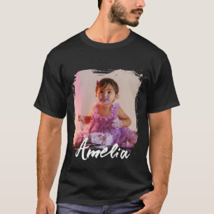 Custom, Modern Cool Photo Birthday T-Shirt