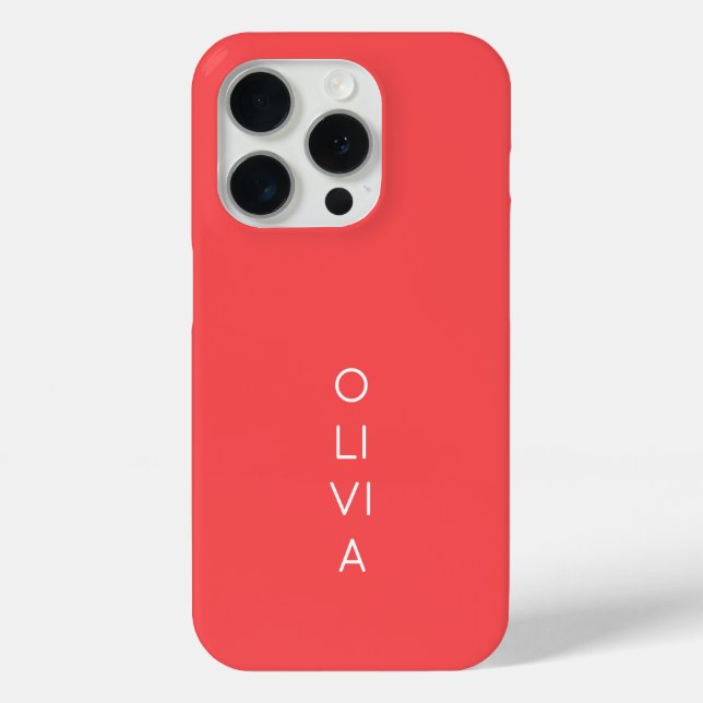 Custom Modern Coral Minimalist Case-Mate iPhone Case (Back)