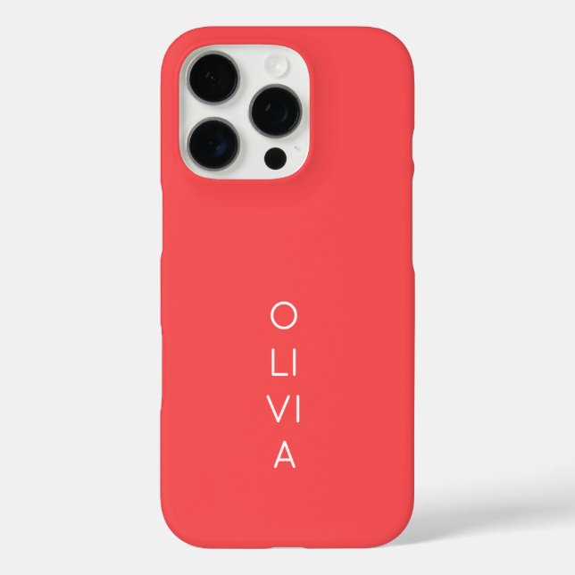 Custom Modern Coral Minimalist Case-Mate iPhone Case (Back)