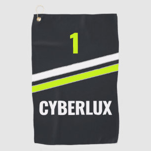 Custom Modern Cyber Retro Golf Towel