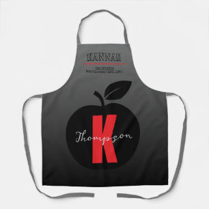 Custom modern elegant contrast grey gradient apron
