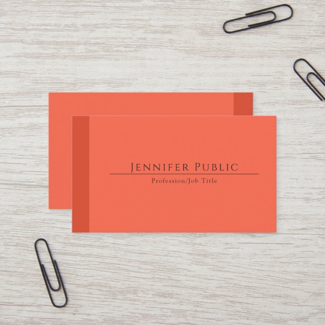 Custom Modern Elegant Earth Colours Template Business Card (Front/Back In Situ)