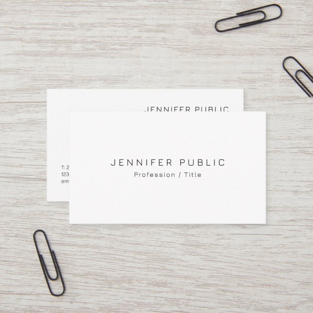 Custom Modern Elegant Minimal Design Template Cute Business Card (Front/Back In Situ)