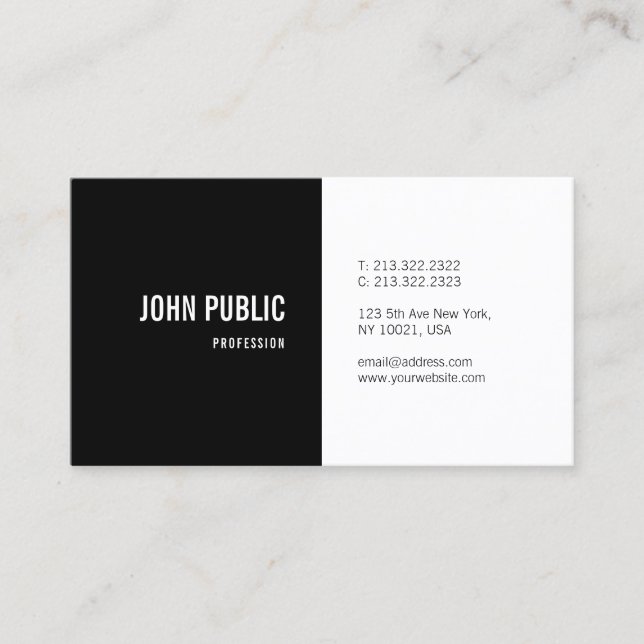Custom Modern Elegant Minimalist Professional Business Card (Front)