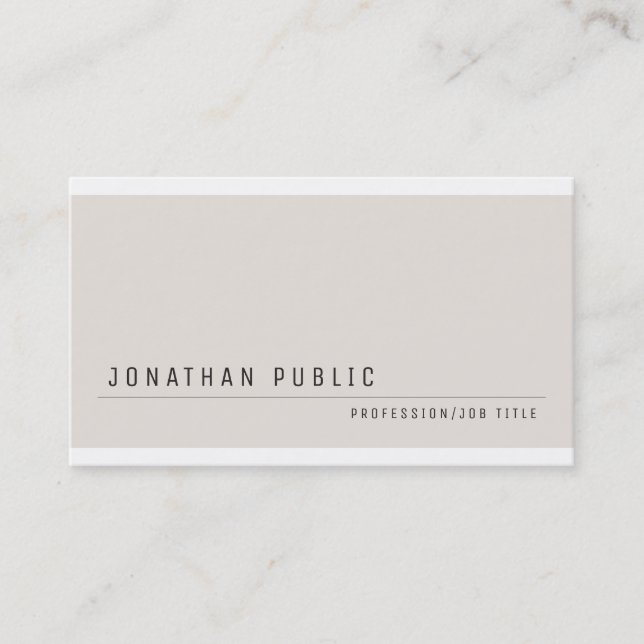 Custom Modern Elegant Minimalist Template Business Card (Front)