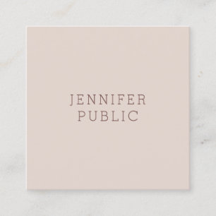 Custom Modern Elegant Minimalistic Template Square Business Card