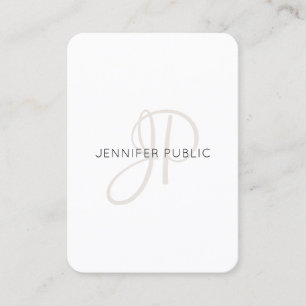Custom Modern Elegant Monogram Design Template Business Card
