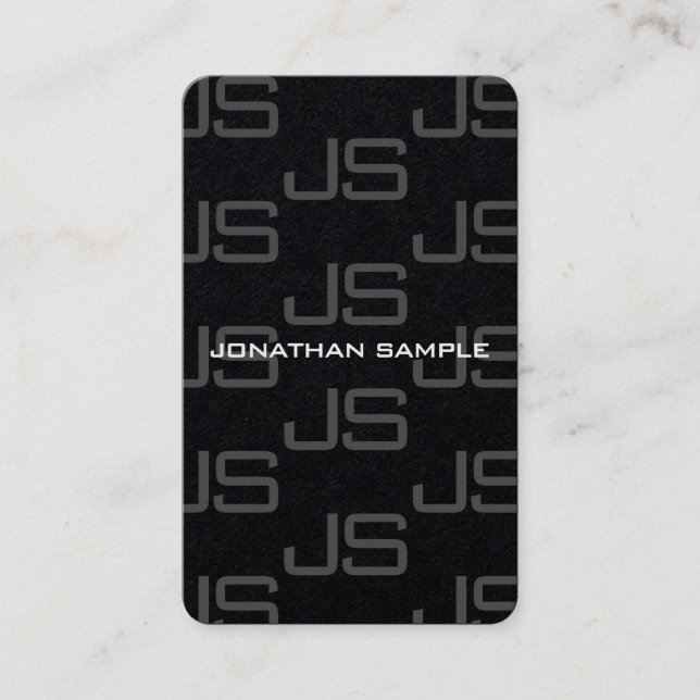 Custom Modern Elegant Monogram Luxury Template Business Card (Front)