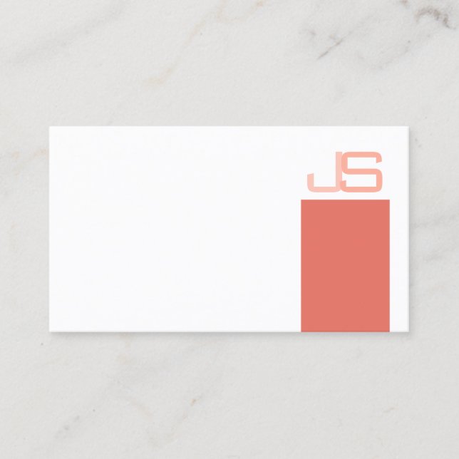 Custom Modern Elegant Monogram Template Simple Business Card (Front)