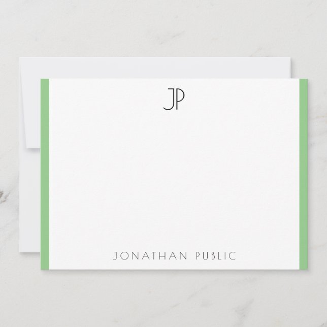 Custom Modern Elegant Monogram Trendy Smart Card (Front)
