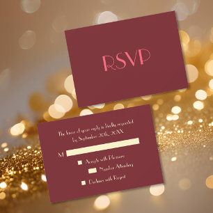 Custom Modern Elegant Party RSVP Invitation Card