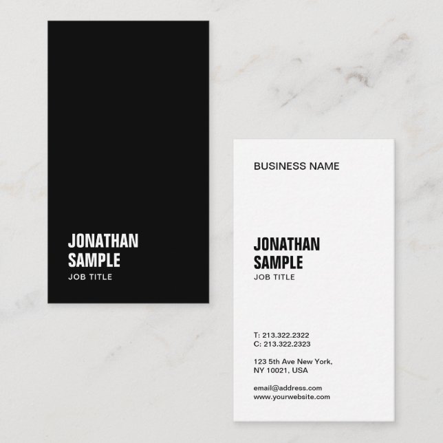 Custom Modern Elegant Personalised Template Simple Business Card (Front/Back)