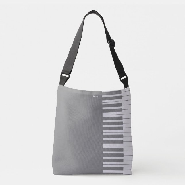 Custom modern elegant piano musical note crossbody bag (Front)