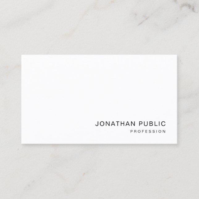 Custom Modern Elegant Simple Design Professional Business Card (Front)