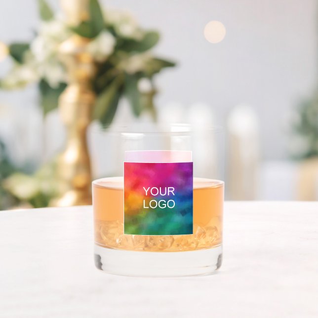 Custom Modern Elegant Simple Template Logo Here Whiskey Glass (Insitu (Wedding))