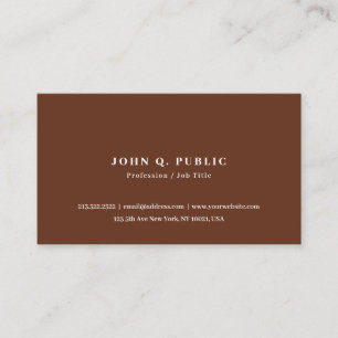 Custom Modern Elegant Simple Template Terracotta Business Card