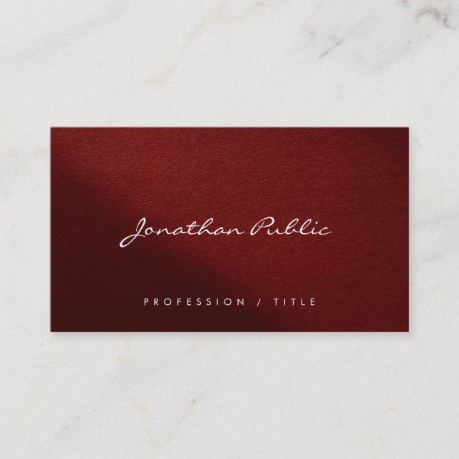 Custom Modern Elegant Simple Typography Script Business Card (Front)