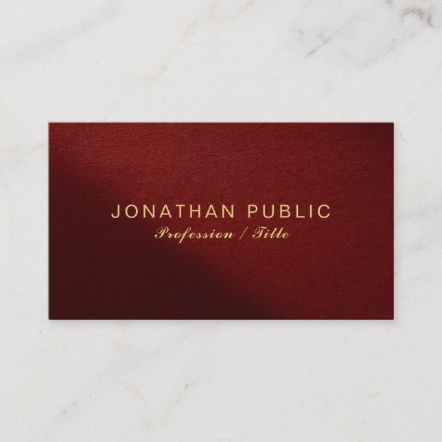 Custom Modern Elegant Template Professional Business Card (Front)