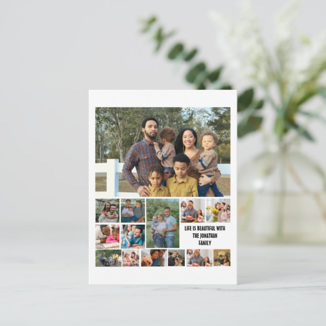 Custom Modern Family 14 Photo Collage Template (Standing Front)