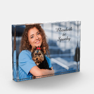 Custom Modern Family Love Pet Dog Personalise Photo Block