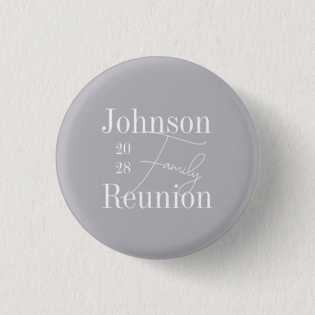 Custom Modern Family Reunion Keepsake 3 Cm Round Badge (Front)