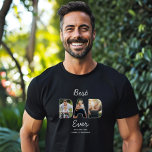 Custom Modern Fathers Day Best Dad Ever Photo T-Shirt<br><div class="desc">Best Dad Ever. Modern Father's Day T-Shirt with 3 of your favourite family photos of the kid(s) with their dad inside the letters spelling dad with modern fun hand written typography and your custom names and message below. Cool shirt to show how proud you are of the greatest dad ever!...</div>