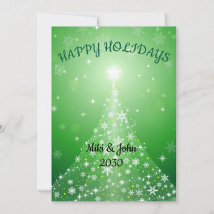 Custom Modern Foil Gold Christmas Holiday Card 