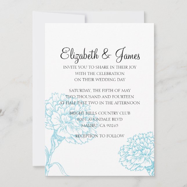 Custom Modern Formal Wedding Invitations (Front)