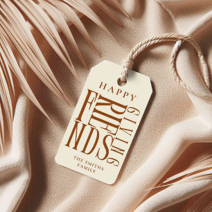 Custom Modern Friendsgiving Fall Elegant Favour  Gift Tags