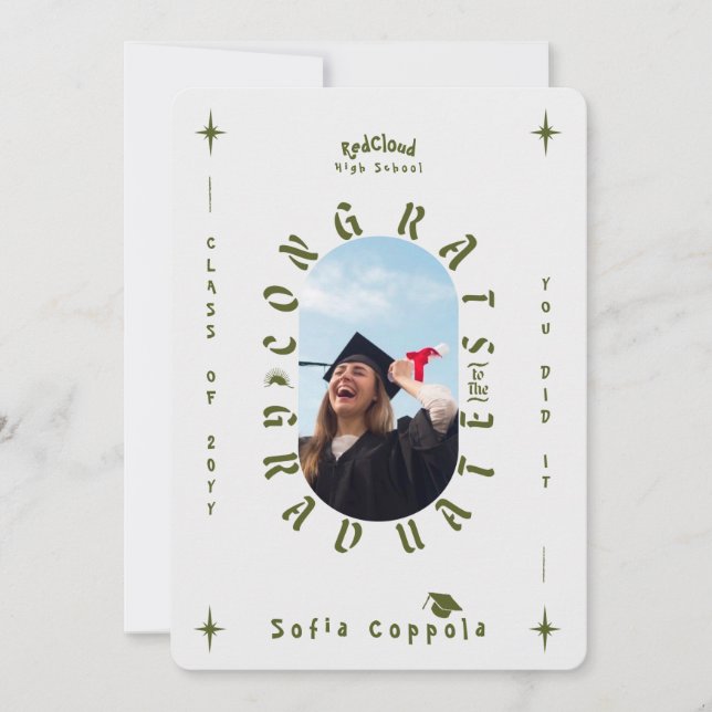 Custom Modern geometric photo arch graduation (Front)