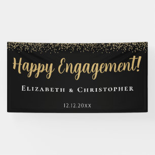 Custom Modern Gold Engagement Banner